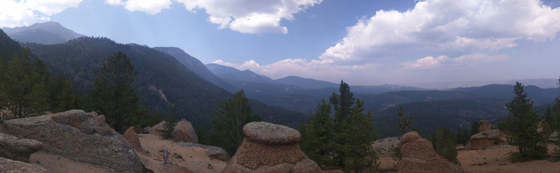 Peak and view looking west from the overlook