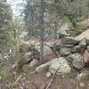 Rock walls on Cabin Creek Trail