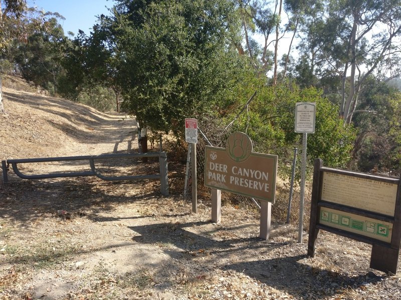 Entrance at the top of Mohler Dr.