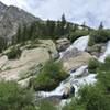 Waterfall at the top of the trail.