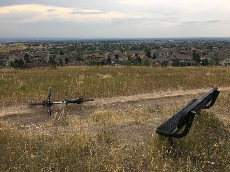 Views of Highlands Ranch and downtown Denver from West Fork - Big Dry Creek Trail.