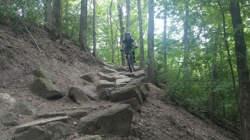 Rockgarden entrance on the Powerline Downhill trail.