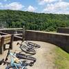 Looking out from the top of the Conemaugh River dam.