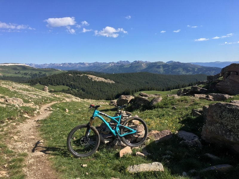 Looking back towards Copper Mountain atop Searle Pass.