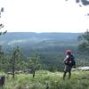 Topping out on the first massive climb.