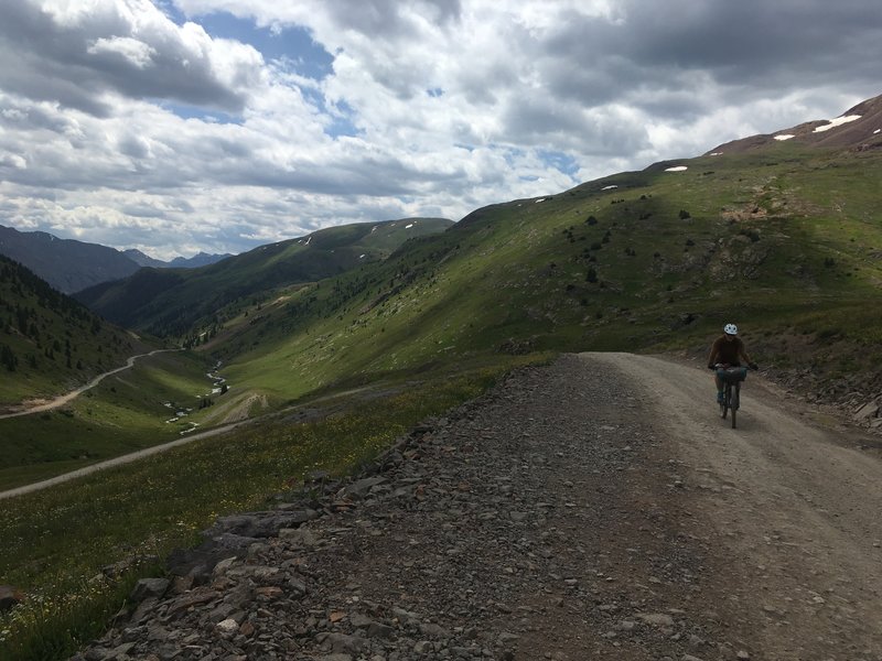 The climb up Engineer Pass.