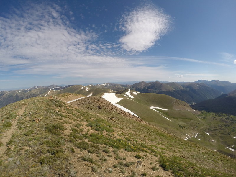 Looking back towards Jones pass