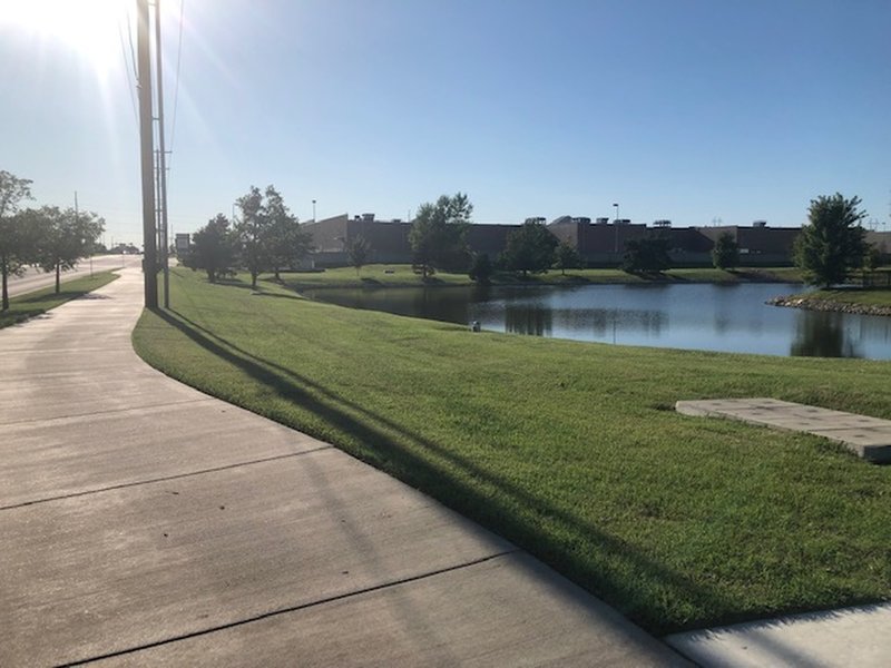 Traveling West on Meadowlark Path just west of Dillon's shopping center