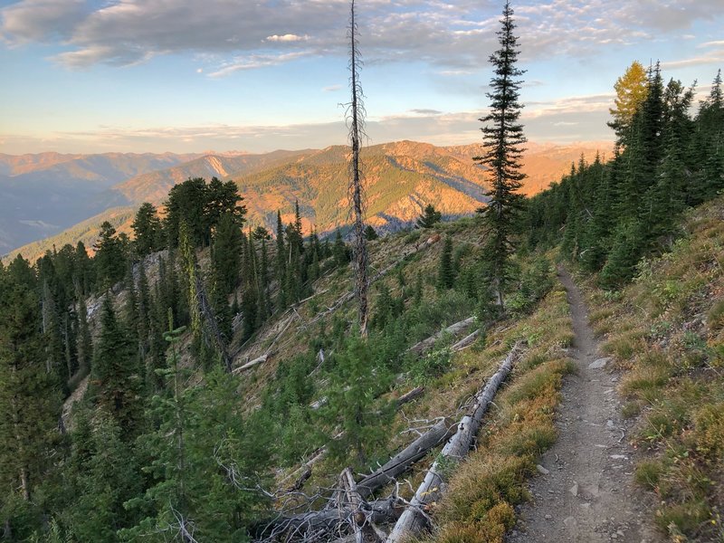 Nearing the top of the long climb.