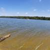 Abandoned boat dock at the far end of the trail. Nice spot for a lunch break.