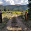 Gate to Forest Service road.