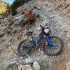 One of the steeper loose sections on the North Fork of Ross Fork.