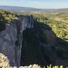 The trail hugs the cliff top for excellent views.