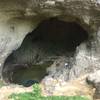 Fontaine de Vaucluse at low water. Everything in view is submerged at high water.