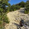 If you have serious objections to riding (or pushing) up or down this kind of steep, rough, and loose "trail," the Grande Traversee of Luberon or Vaucluse is probably not for you; there's a lot of this kind of thing.