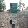 Trail marker/map at the junction of Skyline Road (2N10) and Fern Trail.