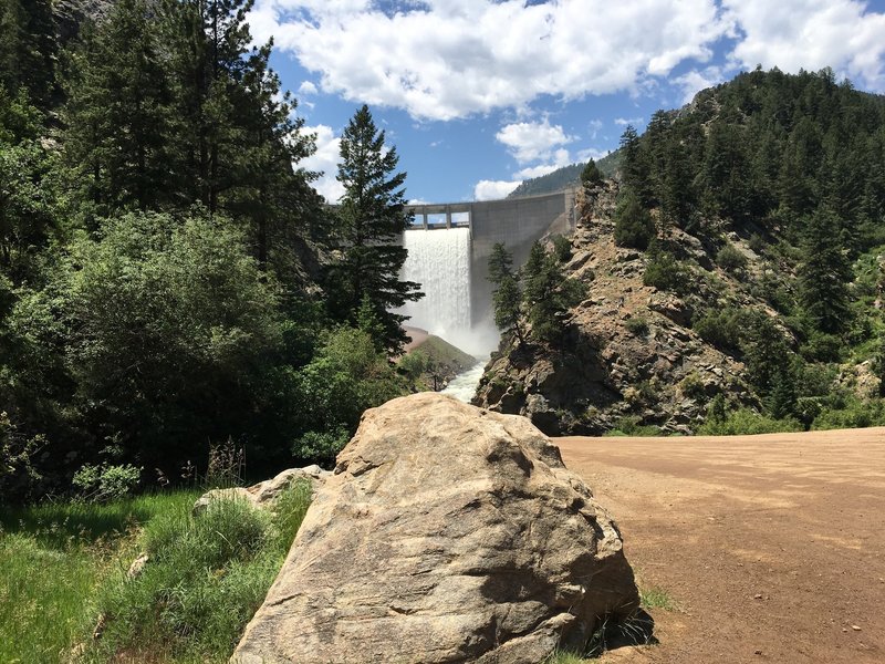 Waterton dam overtopping.