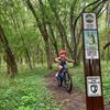 Target audience #mtbkid enjoying local dirt singletrack on the Creek Confluence trail.