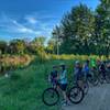 Goldfinch Cyclery Thursday night group ride sampling all sorts of local off road fun (this shot along the Sac & Fox multiuse)