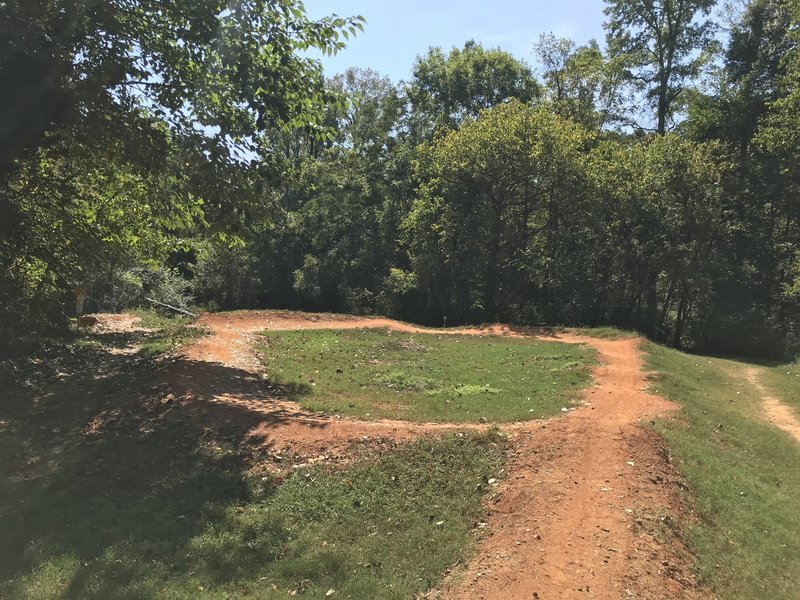 Pump track near entrance