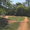 Pump track near entrance