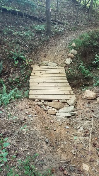 New bridge over a sharp dip that always seemed muddy. GREAT TRAIL!