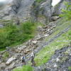 River crossing just after the chalets of Porcherey