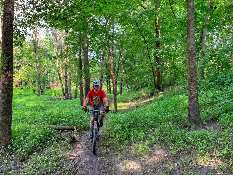 Exploring the campground trails at Wyth.