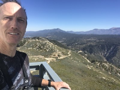 Finally at the top and enjoying the view from the Lookout Tower.
