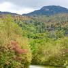 From Edgemont Rd: Grandfather Mountain and some famous curved Bridge.