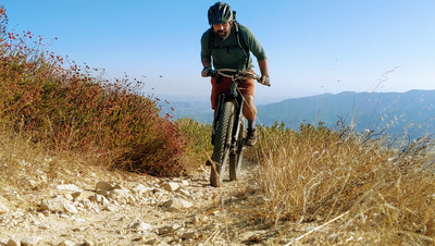 Near the top of a challenging climb. The end is in sight!