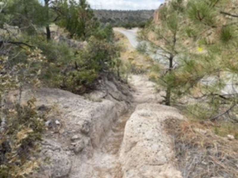 Narrow slot on Boundary trail
