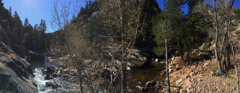 at the south end of the Coulson trail,where it meets St Vrain Creek