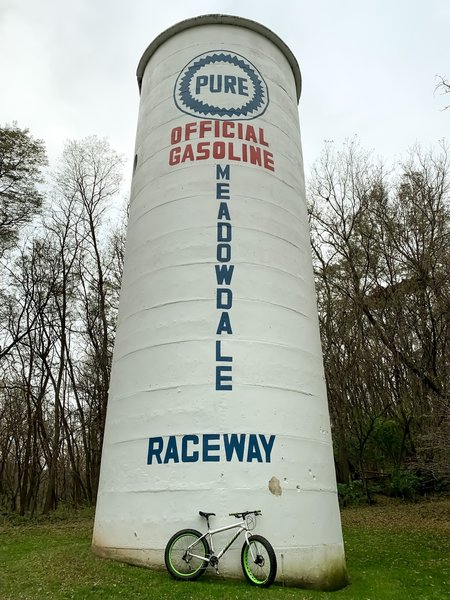 Refurbished, original raceway silo! Super cool history on this trail! Super well maintained!