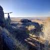 saw this rock was my trailbed and immediately knew I was going the right way - great intro spot to show the type of terrain to come next..