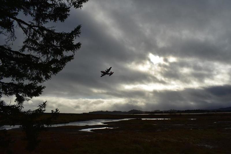 Coast Guard C-130 overflight.