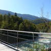 The Soca-river and suspension bridge near Trnovo