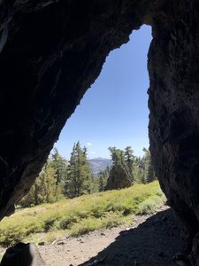 A cool cave along the trail.