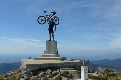 Top of Matajur; borderline Italy-Slovenia