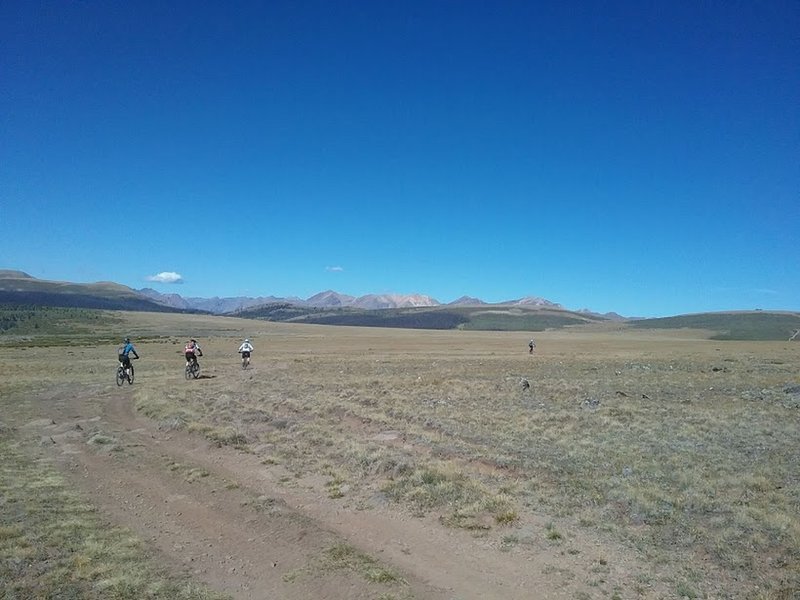 Riders head northwest towards junction of Colorado Trail.