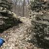 Limestone bluffs on Emerald trail.