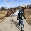 The city has installed a nice bridge over the ditch