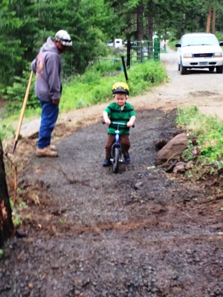 First Tracks on a Strider Bike--Teething/Honor Roll/Parent Trap Trails