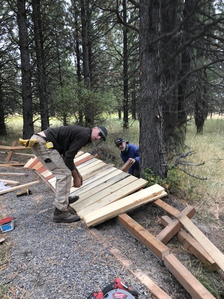 A salute to those that take the time to build trails and features. Thanks to Ed and Tom!