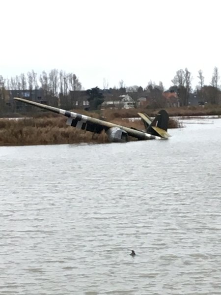 Plane along trail