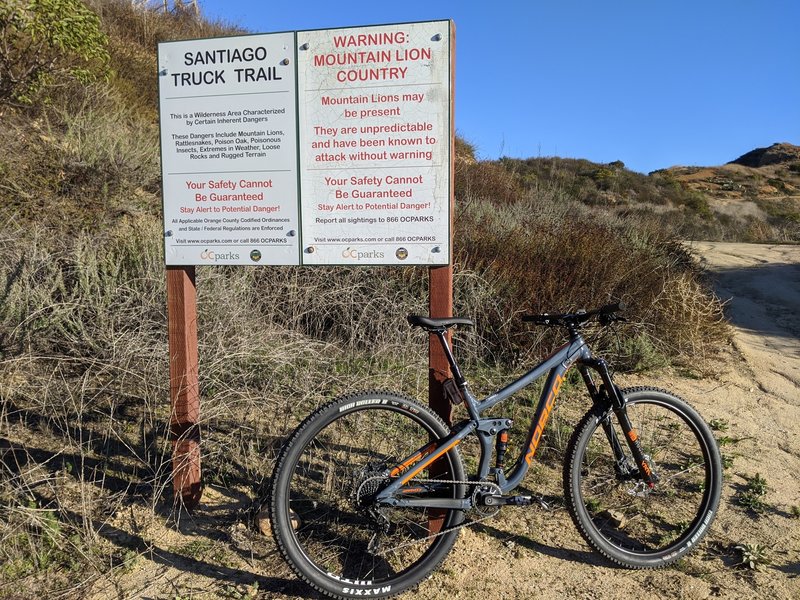 Entrance after a grueling uphill Modjeska Grade Rd.