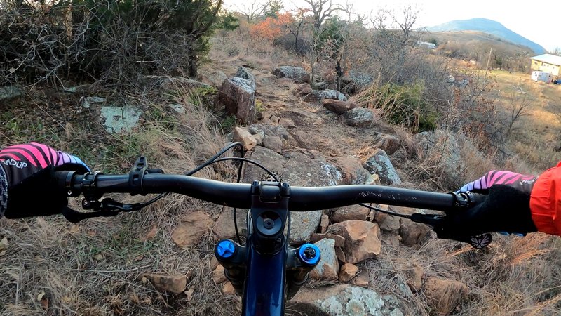 New connector trail "The Clutch" just off Big Rock Road.