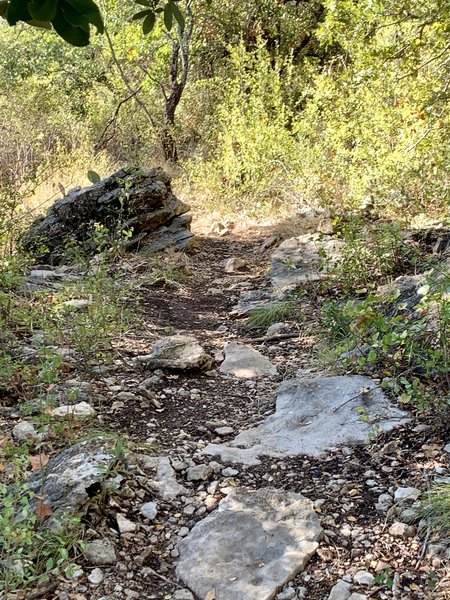 Stones along the ridge Nopales Trail