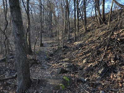 The ride follows along the base of the lake dam