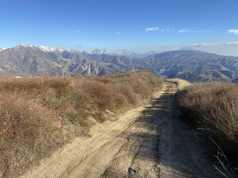 Great views heading back down the Kagel Mt. road